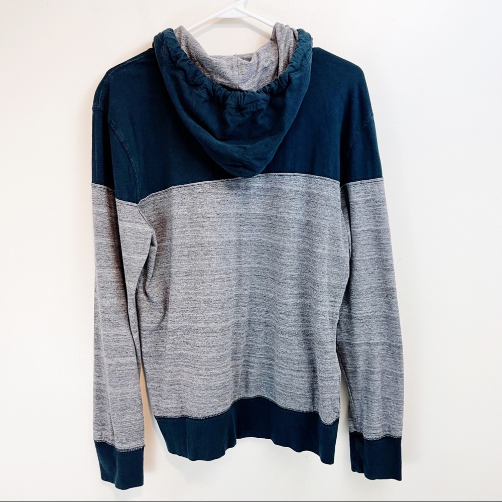 American Eagle Two Tone Color Block Hoodie Shirt Sweatshirt - Picture 6 of 6